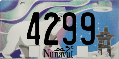 NU license plate 4299