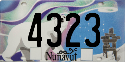 NU license plate 4323