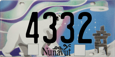 NU license plate 4332