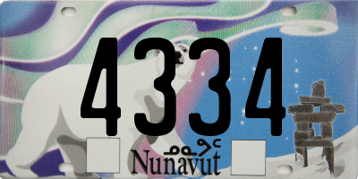 NU license plate 4334