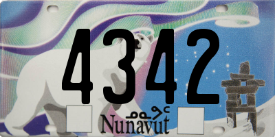 NU license plate 4342