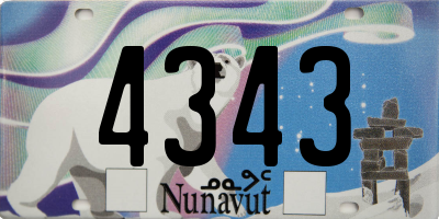 NU license plate 4343