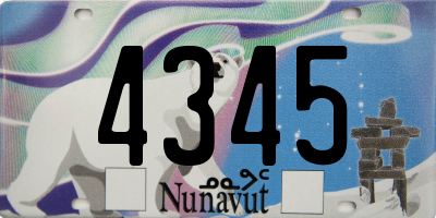 NU license plate 4345