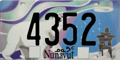 NU license plate 4352