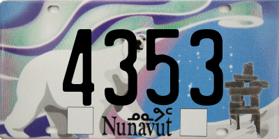 NU license plate 4353