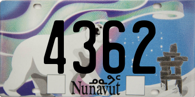 NU license plate 4362