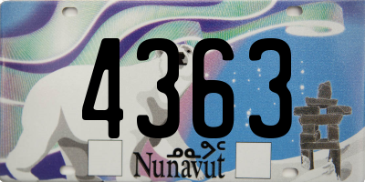 NU license plate 4363