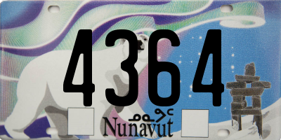 NU license plate 4364