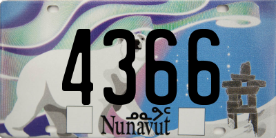 NU license plate 4366