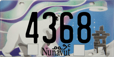 NU license plate 4368