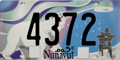 NU license plate 4372