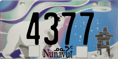 NU license plate 4377