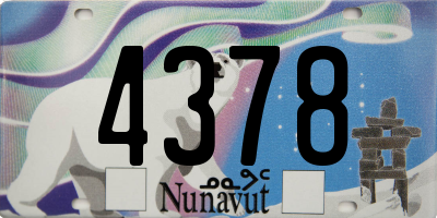 NU license plate 4378