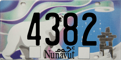 NU license plate 4382