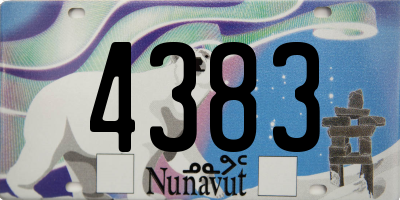 NU license plate 4383