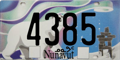 NU license plate 4385