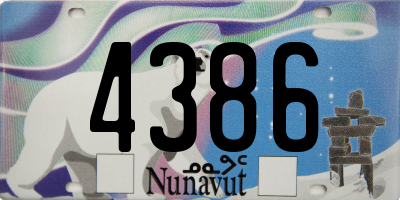 NU license plate 4386