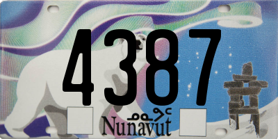 NU license plate 4387