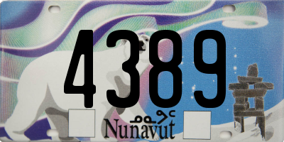 NU license plate 4389