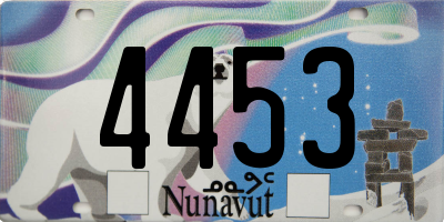 NU license plate 4453