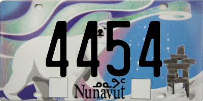 NU license plate 4454