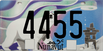 NU license plate 4455