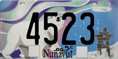 NU license plate 4523