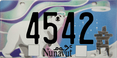 NU license plate 4542