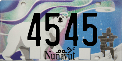 NU license plate 4545