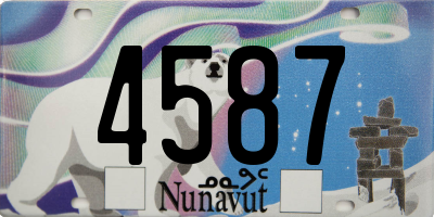 NU license plate 4587