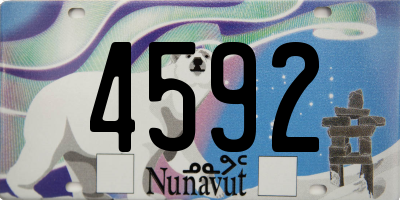 NU license plate 4592