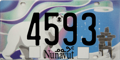 NU license plate 4593