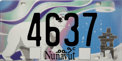 NU license plate 4637