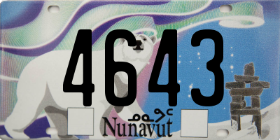 NU license plate 4643