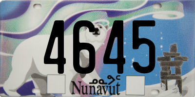 NU license plate 4645