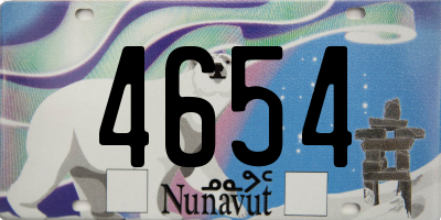 NU license plate 4654