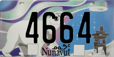 NU license plate 4664