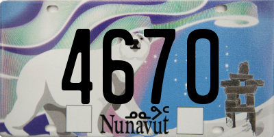 NU license plate 4670