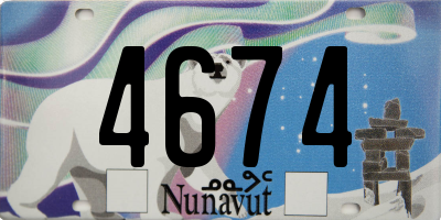 NU license plate 4674