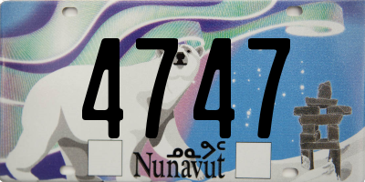 NU license plate 4747