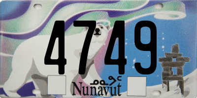 NU license plate 4749