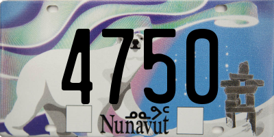 NU license plate 4750