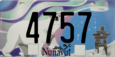 NU license plate 4757