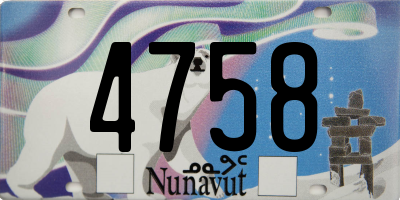 NU license plate 4758