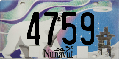 NU license plate 4759