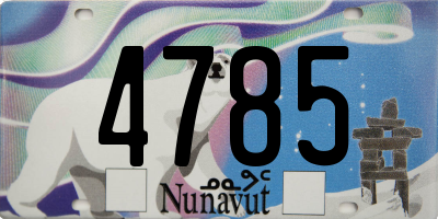 NU license plate 4785