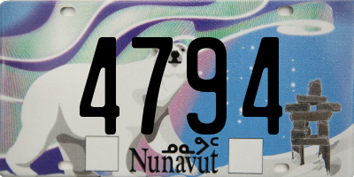 NU license plate 4794