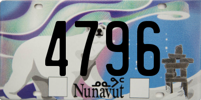 NU license plate 4796