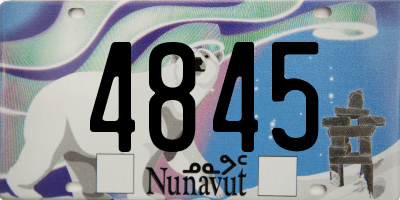 NU license plate 4845