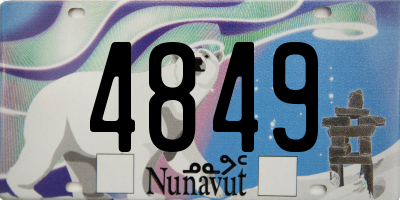 NU license plate 4849